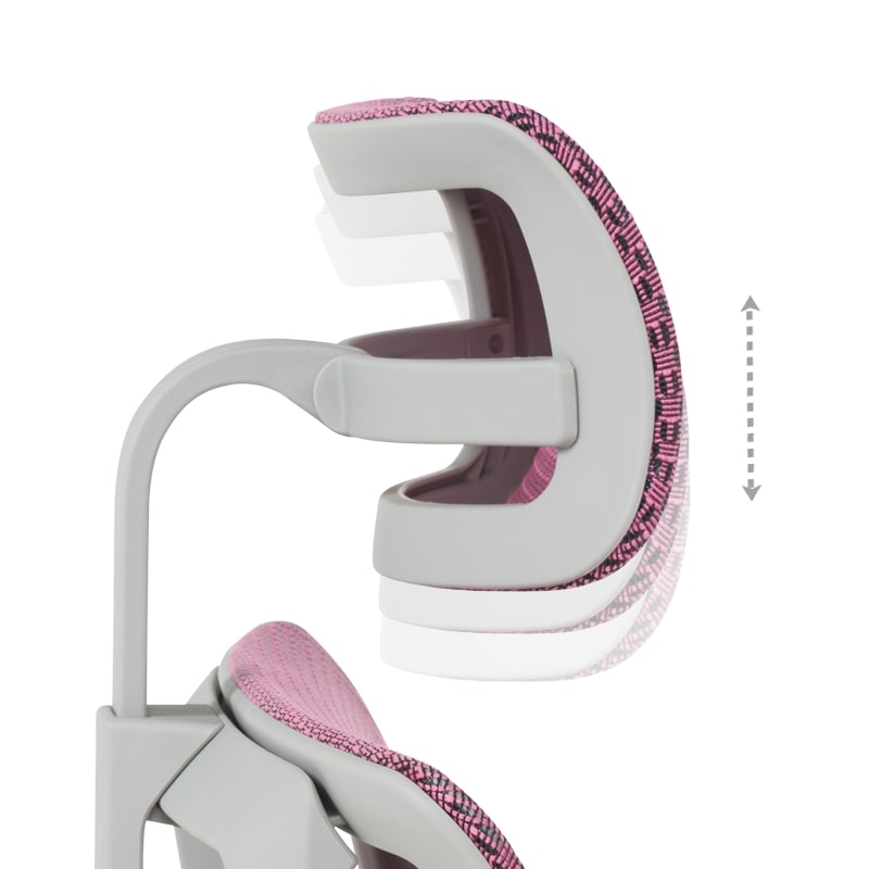 Ергономичен стол IOO Elite 2 сива рамка-розов